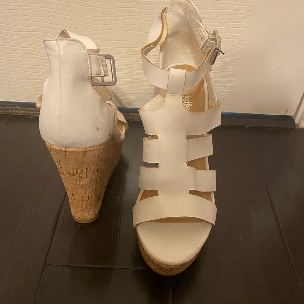 White Wedge Never Worn
